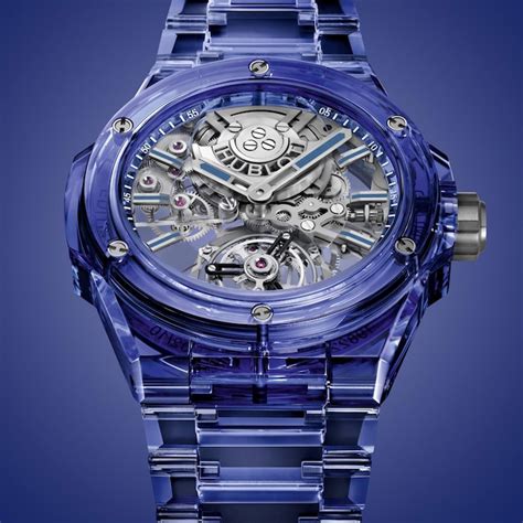 hublot blaues band|Hublot sapphire tourbillon.